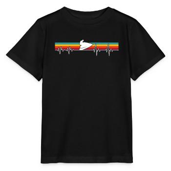 Impulsion de semelle sur rayures rétro - T-shirt bio MINI CREATOR Stanley/Stella Enfant - noir - Devant - Mikhail (115cm)