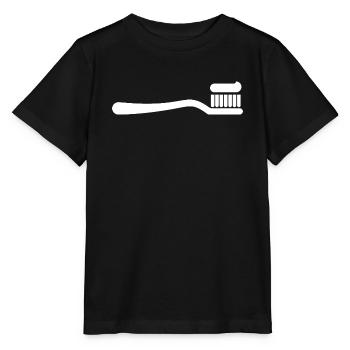 Brosse à dents, dentiste, brossage des dents - T-shirt bio MINI CREATOR Stanley/Stella Enfant - noir - Devant - Mikhail (115cm)