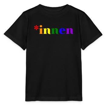 *innen Gendern - Stanley/Stella Kinder T-Shirt MINI CREATOR  - Schwarz - Vorne - Mikhail (115cm)