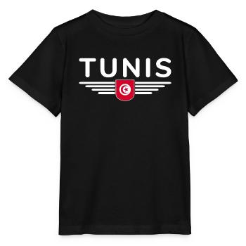 Tunis Design – For Capital City Lovers - Stanley/Stella MINI CREATOR Kids’ T-Shirt - black - Front - Mikhail (115cm)