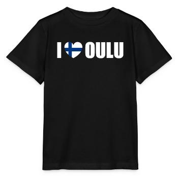 I love Oulu Finnland - Stanley/Stella Kinder T-Shirt MINI CREATOR  - Schwarz - Vorne - Mikhail (115cm)