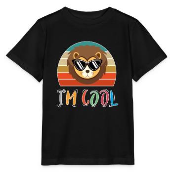 Baby Kind Sprüche Cool Bär Bear Retro - Stanley/Stella Kinder T-Shirt MINI CREATOR  - Schwarz - Vorne - Mikhail (115cm)