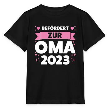Oma 2023 Großmutter Großmütter Geschenk - Stanley/Stella Kinder T-Shirt MINI CREATOR  - Schwarz - Vorne - Mikhail (115cm)