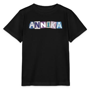 Annika Girl Nom Cadeau Cœur Design - T-shirt bio MINI CREATOR Stanley/Stella Enfant - noir - Devant - Mikhail (115cm)