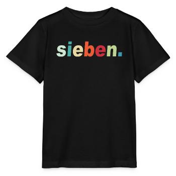 7th Birthday Child Gift - Stanley/Stella MINI CREATOR Kids’ T-Shirt - black - Front - Mikhail (115cm)