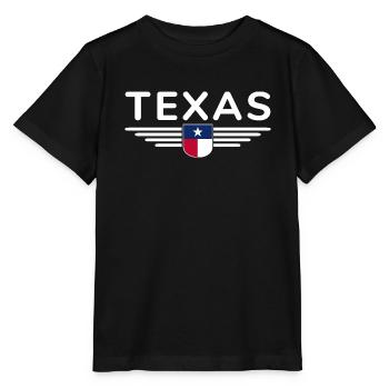 Texas Fan T-Shirt – Lone Star Style - T-shirt bio MINI CREATOR Stanley/Stella Enfant - noir - Devant - Mikhail (115cm)