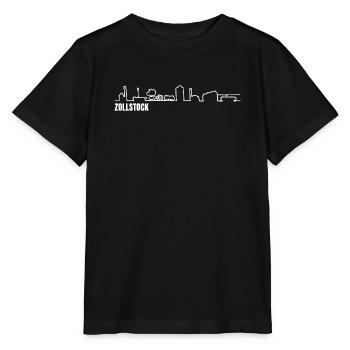 Zollstock_skyline_weiss_einfach - Stanley/Stella MINI CREATOR Kids’ T-Shirt - black - Front - Mikhail (115cm)