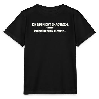 Créatif, flexible au lieu de chaotique - T-shirt bio MINI CREATOR Stanley/Stella Enfant - noir - Devant - Mikhail (115cm)