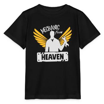 Mechanic From Heaven - Stanley/Stella Kinder T-Shirt MINI CREATOR  - Schwarz - Vorne - Mikhail (115cm)