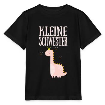 Kleine Schwester Dinosaurier - Stanley/Stella Kinder T-Shirt MINI CREATOR  - Schwarz - Vorne - Mikhail (115cm)
