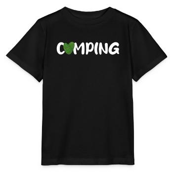 Camping Herz Rasen Gras Wiese Quote Wohnmobil Fan - Stanley/Stella Kinder T-Shirt MINI CREATOR  - Schwarz - Vorne - Mikhail (115cm)