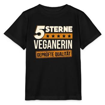 Veganerin Vegan Veganismus Fleischfrei Geschenk - Stanley/Stella Kinder T-Shirt MINI CREATOR  - Schwarz - Vorne - Mikhail (115cm)