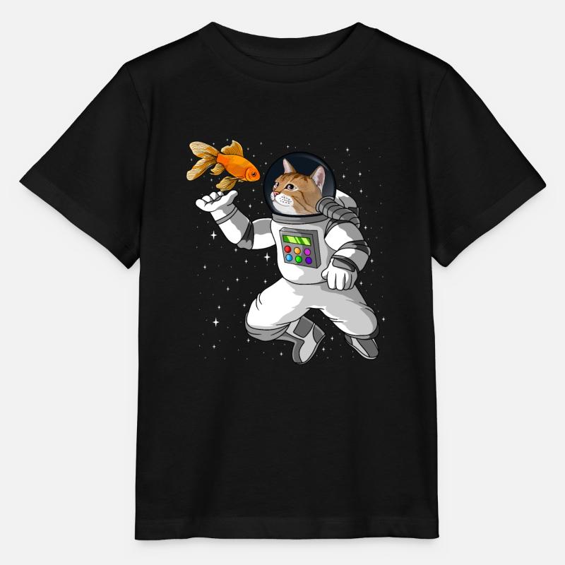 Cadeau astronaute Cat Astronaut - T-shirt bio MINI CREATOR Stanley/Stella Enfant - noir