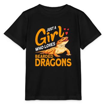 Barbu Dragon Girl Lizard Cadeau - T-shirt bio MINI CREATOR Stanley/Stella Enfant - noir - Devant - Mikhail (115cm)