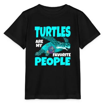 Tortue Biologiste marin Tortues - T-shirt bio MINI CREATOR Stanley/Stella Enfant - noir - Devant - Mikhail (115cm)