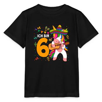 ich bin 6 Einhorn 6. Geburtstag Geschenk - Stanley/Stella Kinder T-Shirt MINI CREATOR  - Schwarz - Vorne - Mikhail (115cm)