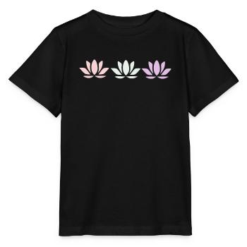 Fleur de lotus Fleur de lotus Fleur de lotus Fleur de violette Fleur de yoga - T-shirt bio MINI CREATOR Stanley/Stella Enfant - noir - Devant - Mikhail (115cm)