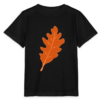 Chêne - Feuille de chêne - Automne - T-shirt bio MINI CREATOR Stanley/Stella Enfant - noir - Devant - Mikhail (115cm)