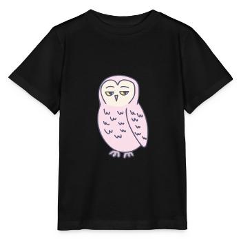 Owl Annoyed Funny - Stanley/Stella MINI CREATOR Kids’ T-Shirt - black - Front - Mikhail (115cm)