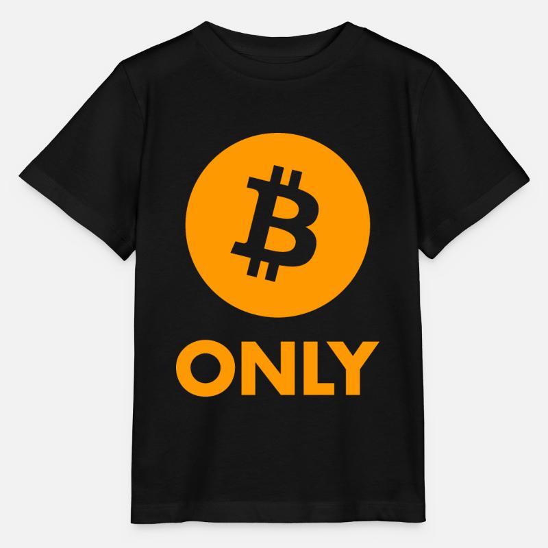 Bitcoin Only Orange - Bitcoin Maximalist - Logo - Stanley/Stella MINI CREATOR Kids’ T-Shirt - black