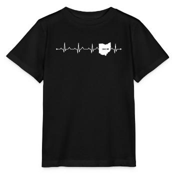 Ohio State Heartbeat EKG Proud USA State Roots - Stanley/Stella MINI CREATOR Kids’ T-Shirt - black - Front - Mikhail (115cm)