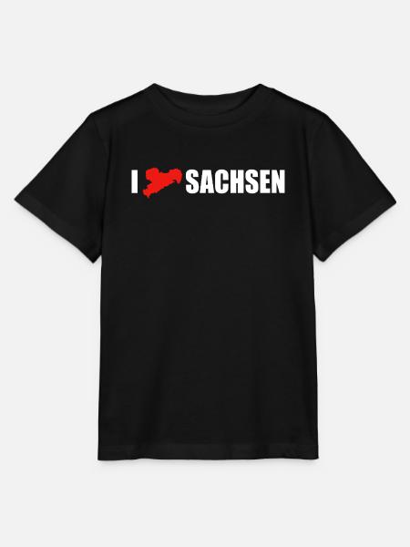 I love Sachsen - Stanley/Stella Kinder T-Shirt MINI CREATOR - Schwarz