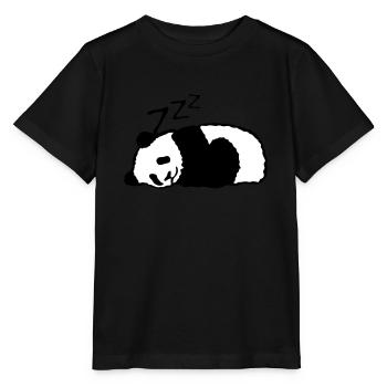 panda sleeps nap sleeping - Stanley/Stella MINI CREATOR Kids’ T-Shirt - black - Front - Mikhail (115cm)
