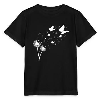 Cadeau papillon pissenlit - T-shirt bio MINI CREATOR Stanley/Stella Enfant - noir - Devant - Mikhail (115cm)
