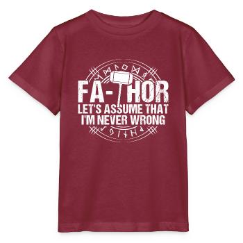 papa Vater Vater Tag Geschenk - Stanley/Stella Kinder T-Shirt MINI CREATOR  - Burgunderrot - Vorne - Kain (125cm)