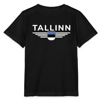 Tallinn T-Shirt – Pour les fans de la capitale - T-shirt bio MINI CREATOR Stanley/Stella Enfant - noir - Devant - Mikhail (115cm)