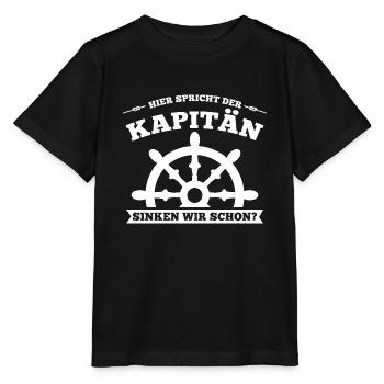 Boot Kapitän booten Geschenk - Stanley/Stella Kinder T-Shirt MINI CREATOR  - Schwarz - Vorne - Mikhail (115cm)