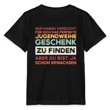 Jugendweihe Jugend Jugendfeier Geschenk - Stanley/Stella Kinder T-Shirt MINI CREATOR  - Schwarz - Vorne - Mikhail (115cm)