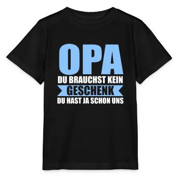 Opa Großvater Großväter Geschenk - Stanley/Stella Kinder T-Shirt MINI CREATOR  - Schwarz - Vorne - Mikhail (115cm)