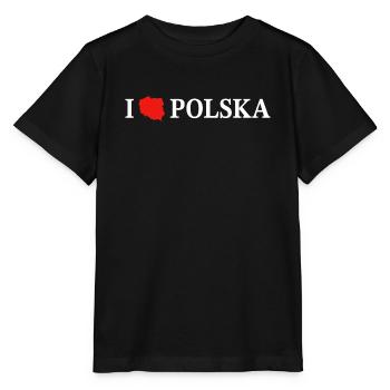 I love Polska Polen - Stanley/Stella Kinder T-Shirt MINI CREATOR  - Schwarz - Vorne - Mikhail (115cm)