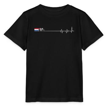 Holländischer Fahrrad-Herzschlag - Stanley/Stella Kinder T-Shirt MINI CREATOR  - Schwarz - Vorne - Mikhail (115cm)
