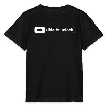 slide to unlock - Stanley/Stella Kinder T-Shirt MINI CREATOR  - Schwarz - Vorne - Mikhail (115cm)