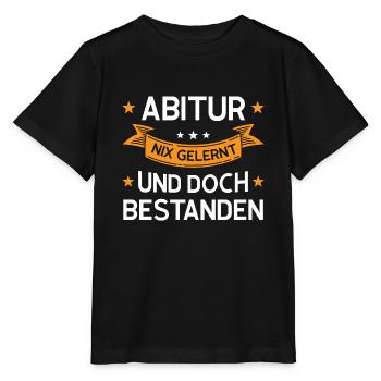 Abitur Abschluss Schulabschluss Geschenk - Stanley/Stella Kinder T-Shirt MINI CREATOR  - Schwarz - Vorne - Mikhail (115cm)
