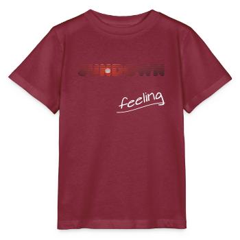 sundown feeling, Sonnenuntergang, sun, Sonne - Stanley/Stella Kinder T-Shirt MINI CREATOR  - Burgunderrot - Vorne - Kain (125cm)