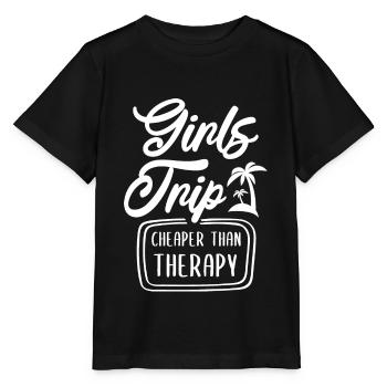 Voyage entre filles - moins cher que la thérapie - T-shirt bio MINI CREATOR Stanley/Stella Enfant - noir - Devant - Mikhail (115cm)