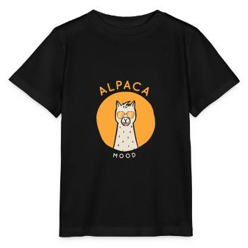 Humeur de lama alpaga - T-shirt bio MINI CREATOR Stanley/Stella Enfant - noir - Devant - Mikhail (115cm)