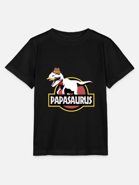 Papasaurus Papa Dinosaurier - Stanley/Stella Kinder T-Shirt MINI CREATOR - Schwarz