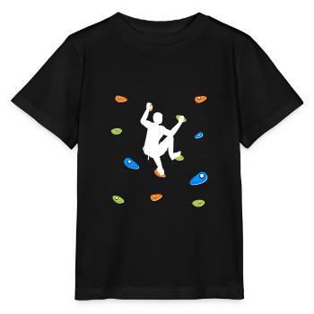 Climbing the wall - Stanley/Stella MINI CREATOR Kids’ T-Shirt - black - Front - Mikhail (115cm)