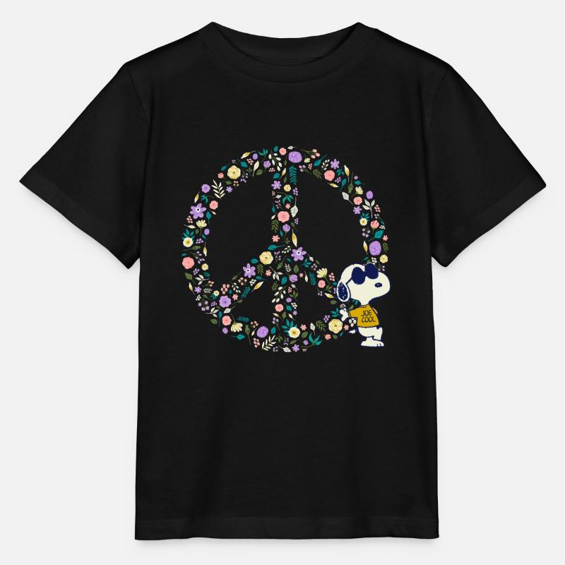 Peanuts Snoopy Peace Hippie - T-shirt bio MINI CREATOR Stanley/Stella Enfant - noir
