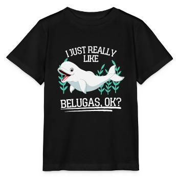 Ozean Tierliebhaber Beluga Wal Geschenk Beluga - Stanley/Stella Kinder T-Shirt MINI CREATOR  - Schwarz - Vorne - Mikhail (115cm)