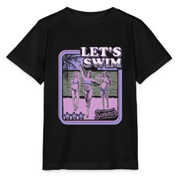 LETS SWIM - BIKINI GIRL - RETRO SUMMER HOLIDAY - Stanley/Stella MINI CREATOR Kids’ T-Shirt - black - Front - Mikhail (115cm)