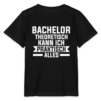 Bachelor Prüfung Bachelor Prüfung Geschenk - Stanley/Stella Kinder T-Shirt MINI CREATOR  - Schwarz - Vorne - Mikhail (115cm)