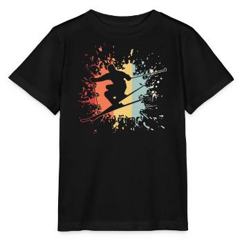 ski fahren skiing schi - Stanley/Stella Kinder T-Shirt MINI CREATOR  - Schwarz - Vorne - Mikhail (115cm)