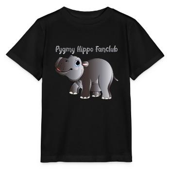Süßes Zwergflusspferd - Pygmy Hippo Fanclub - Stanley/Stella Kinder T-Shirt MINI CREATOR  - Schwarz - Vorne - Mikhail (115cm)