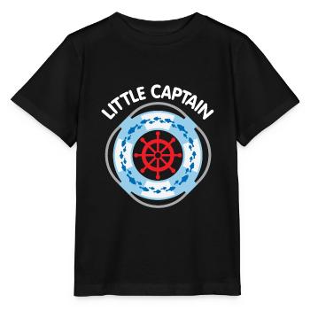 Petit capitaine avec bouée de sauvetage et volant - T-shirt bio MINI CREATOR Stanley/Stella Enfant - noir - Devant - Mikhail (115cm)