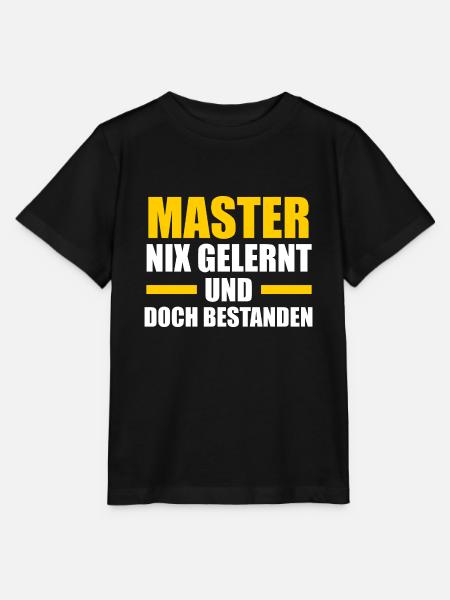 Master Prüfung Mastertitel Geschenk - Stanley/Stella Kinder T-Shirt MINI CREATOR - Schwarz